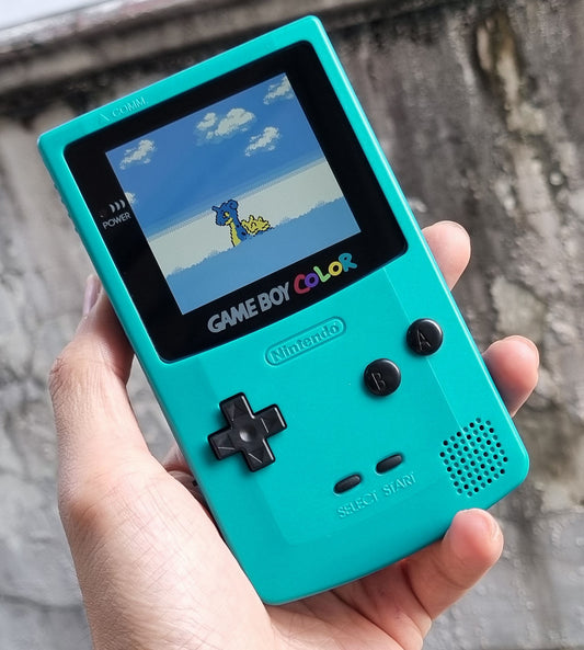 Retro Pixel IPS Q5 Game Boy Color Nintendo GBC Plus Extra Mods Teal