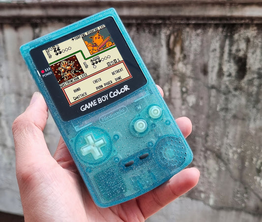 Retro Pixel IPS Q5 Game Boy Color Nintendo GBC Plus Extra Mods Crystal Version