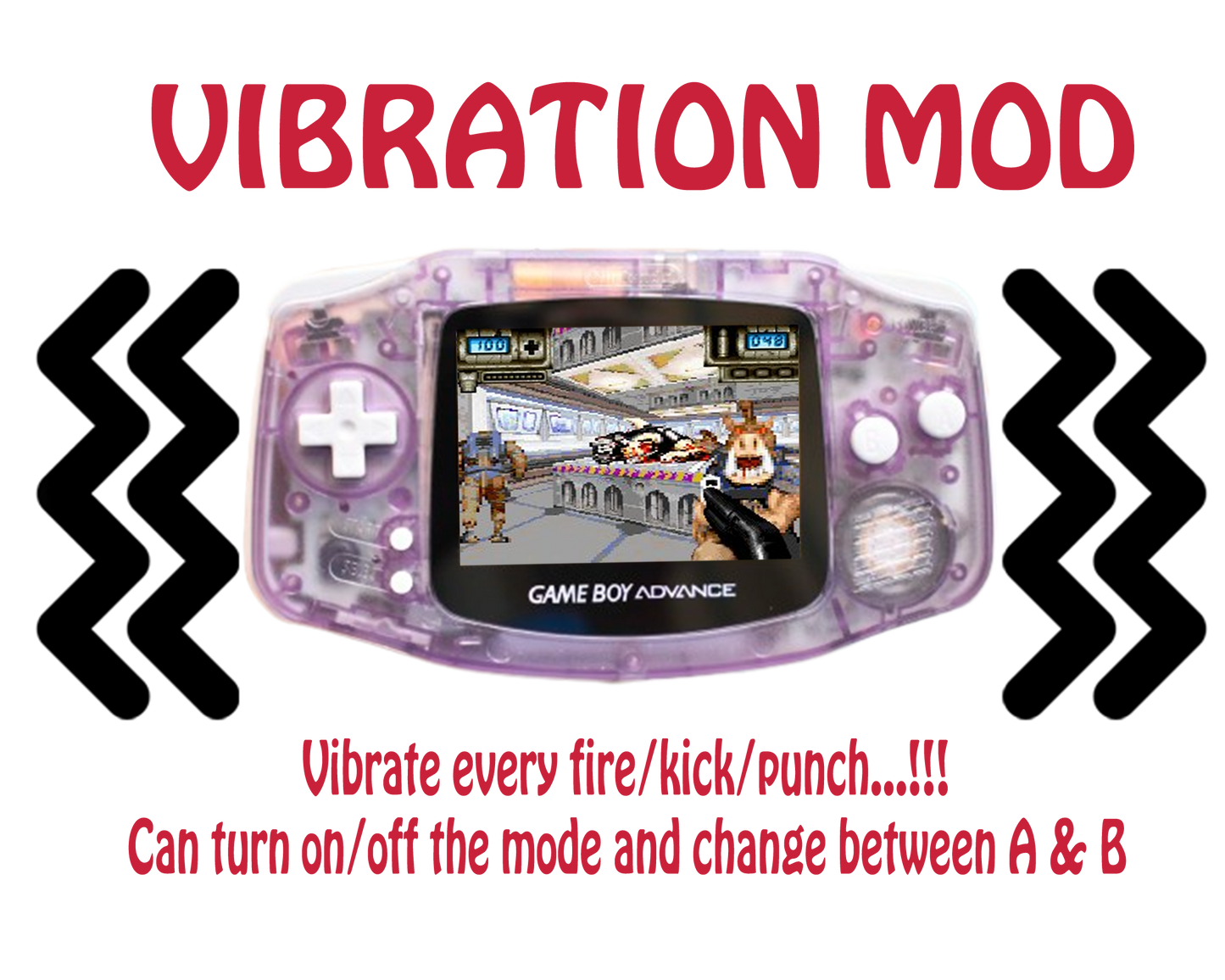 Extra Mods And IPS Backlit LCD GBA Mod Nintendo GameBoy Advance Charmander Edition