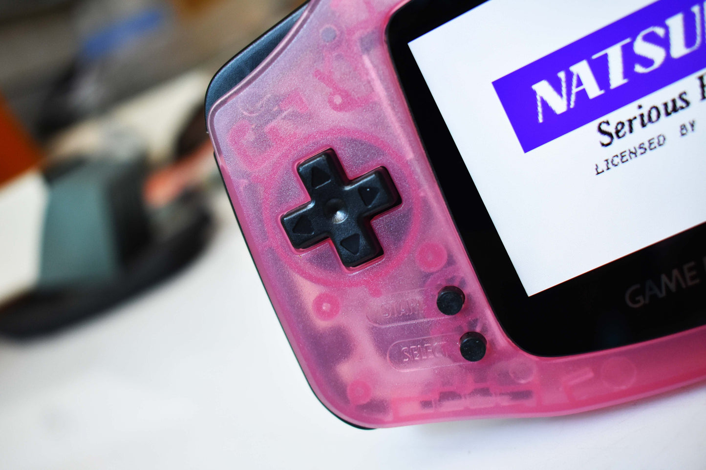 Extra Mods IPS Backlit LCD GBA Nintendo Game Boy Advance Translucent Pink