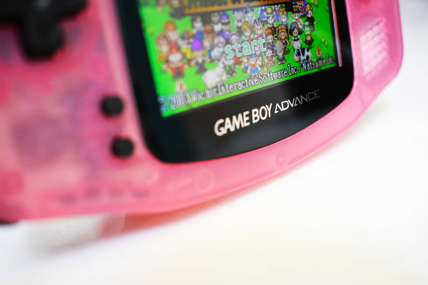 Extra Mods IPS Backlit LCD GBA Nintendo Game Boy Advance Translucent Pink