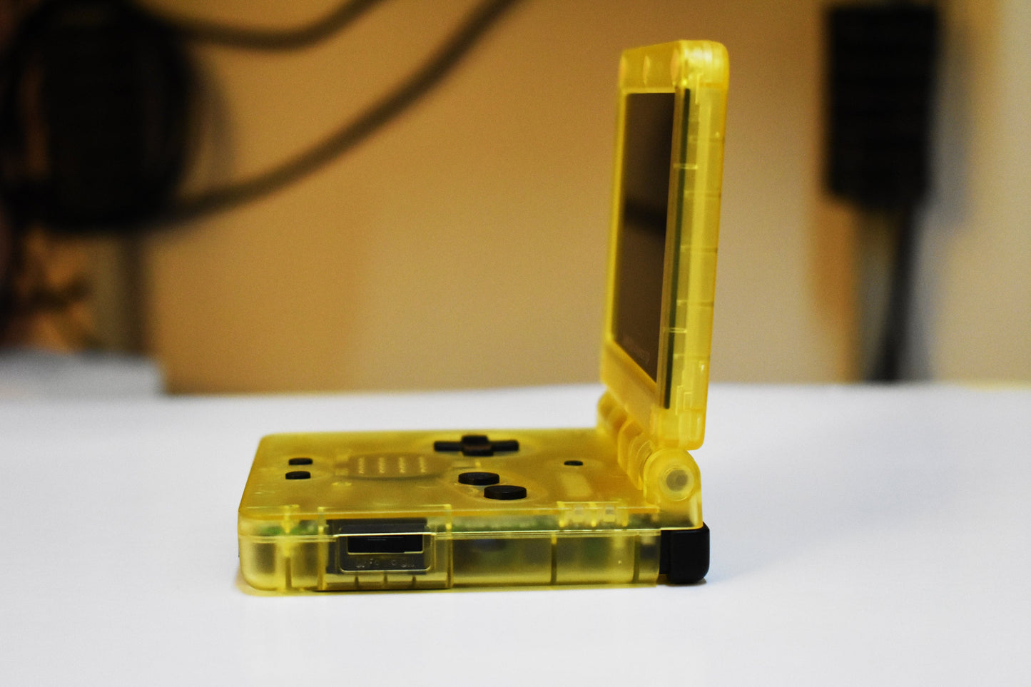 Backlit IPS GBAsp Mod Nintendo GameBoy Advance SP Pearl Clear Yellow