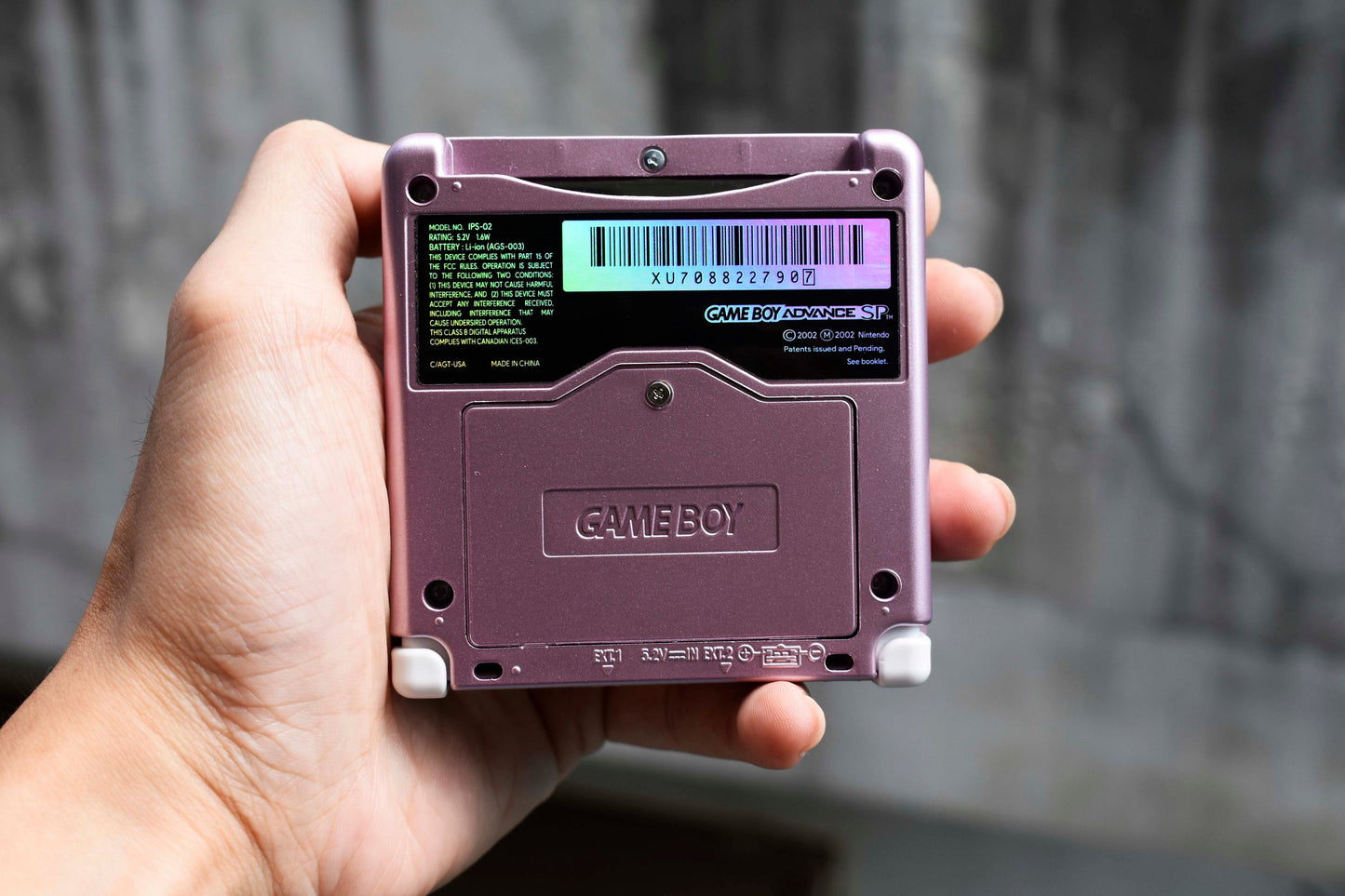 Backlit IPS GBAsp Mod Nintendo GameBoy Advance SP Fuji Mountain And Blossoms White Buttons