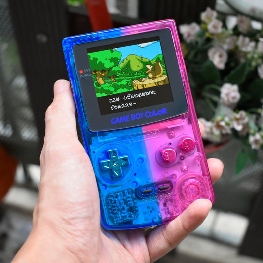 Retro Pixel IPS Q5 Game Boy Color Nintendo GBC Plus Extra Mods Half And Half Color