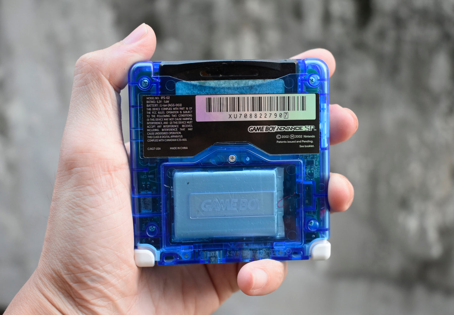 Backlit IPS GBAsp Mod Nintendo GameBoy Advance SP The Great Wave Off Kanagawa