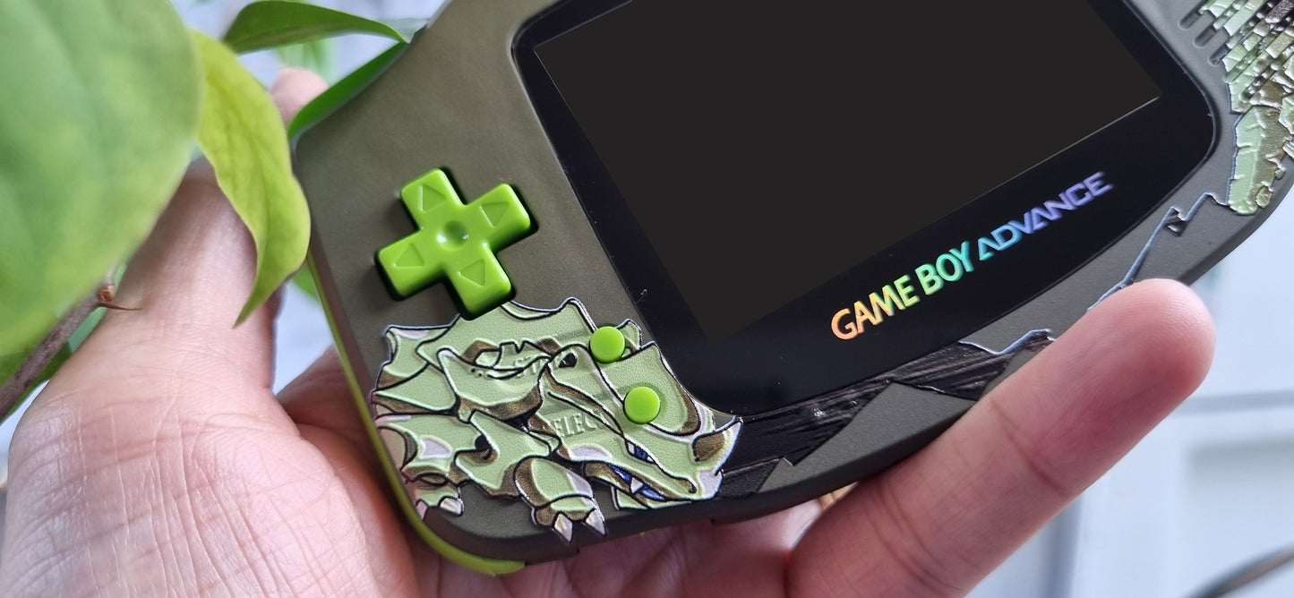 Extra Mods And IPS Backlit LCD GBA Mod Nintendo GameBoy Advance Rhyhorn Edition