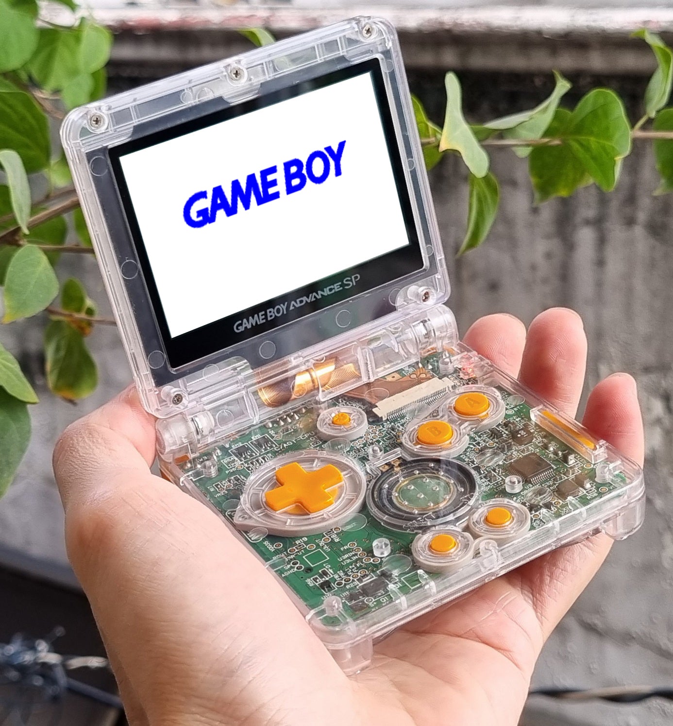 Backlit IPS GBAsp Mod Nintendo GameBoy Advance SP Mirror Clear Cubone Pokemon