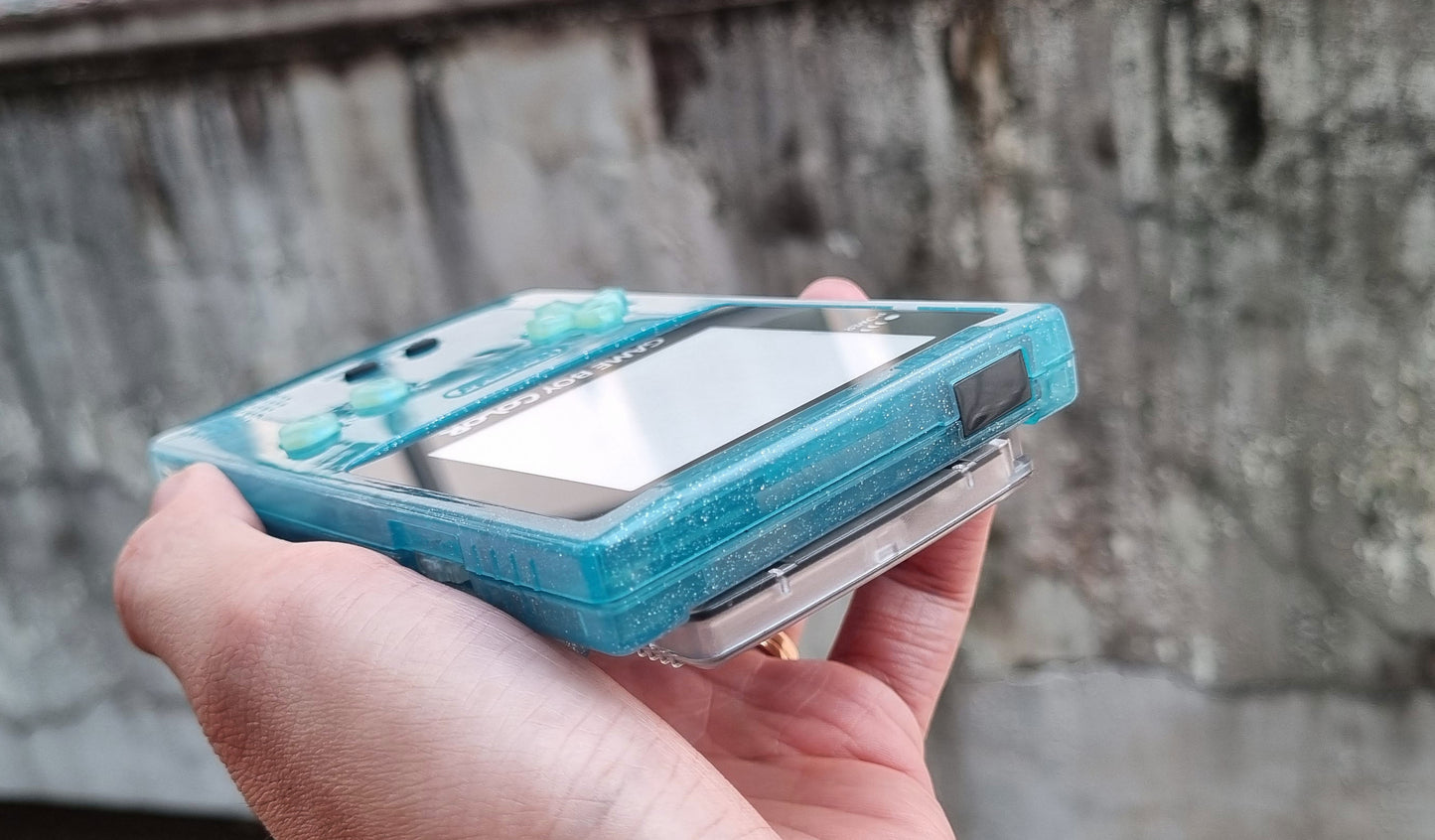 Retro Pixel IPS Q5 Game Boy Color Nintendo GBC Plus Extra Mods Crystal Version