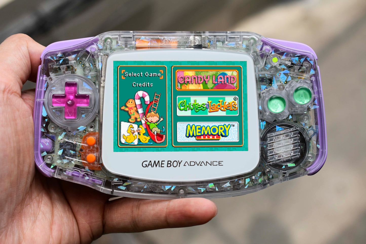 Extra Mods And IPS Backlit LCD GBA Mod Nintendo GameBoy Advance Diamond Candy