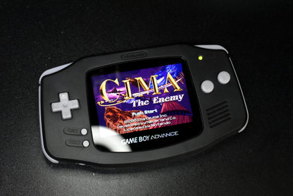 Extra Mods And IPS Backlit LCD GBA Mod Nintendo GameBoy Advance Black Shell Gray Buttons