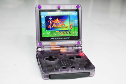 Backlit IPS GBAsp Mod Nintendo GameBoy Advance SP Atomic Purple