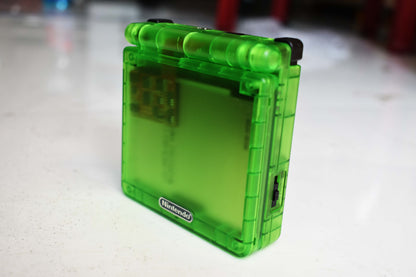 Backlit IPS GBAsp Mod Nintendo GameBoy Advance Clear Green