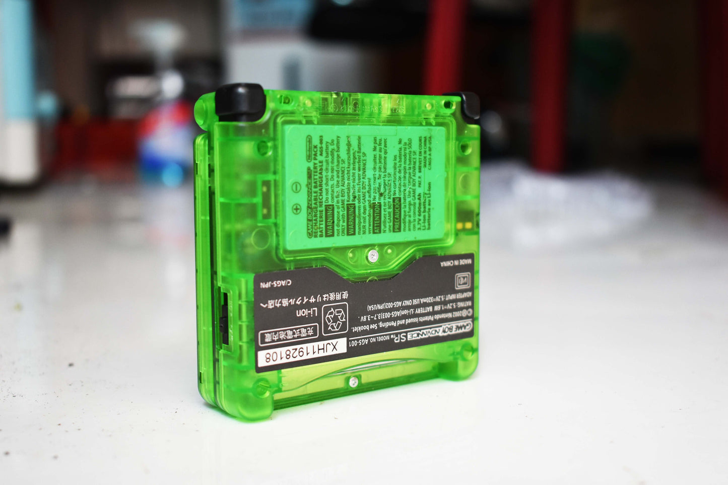 Backlit IPS GBAsp Mod Nintendo GameBoy Advance Clear Green