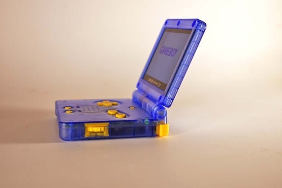 Backlit IPS GBAsp Mod Nintendo GameBoy Advance Pastel Blue