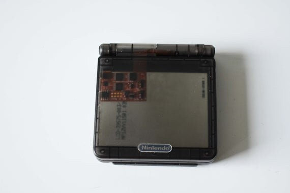 Backlit IPS GBAsp Mod Nintendo GameBoy Advance SP Translucent Black Grey Buttons