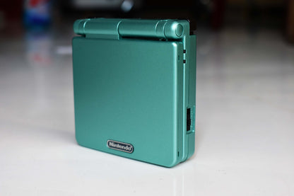 Backlit IPS GBAsp Mod Nintendo GameBoy Advance SP Metallic Turquoise