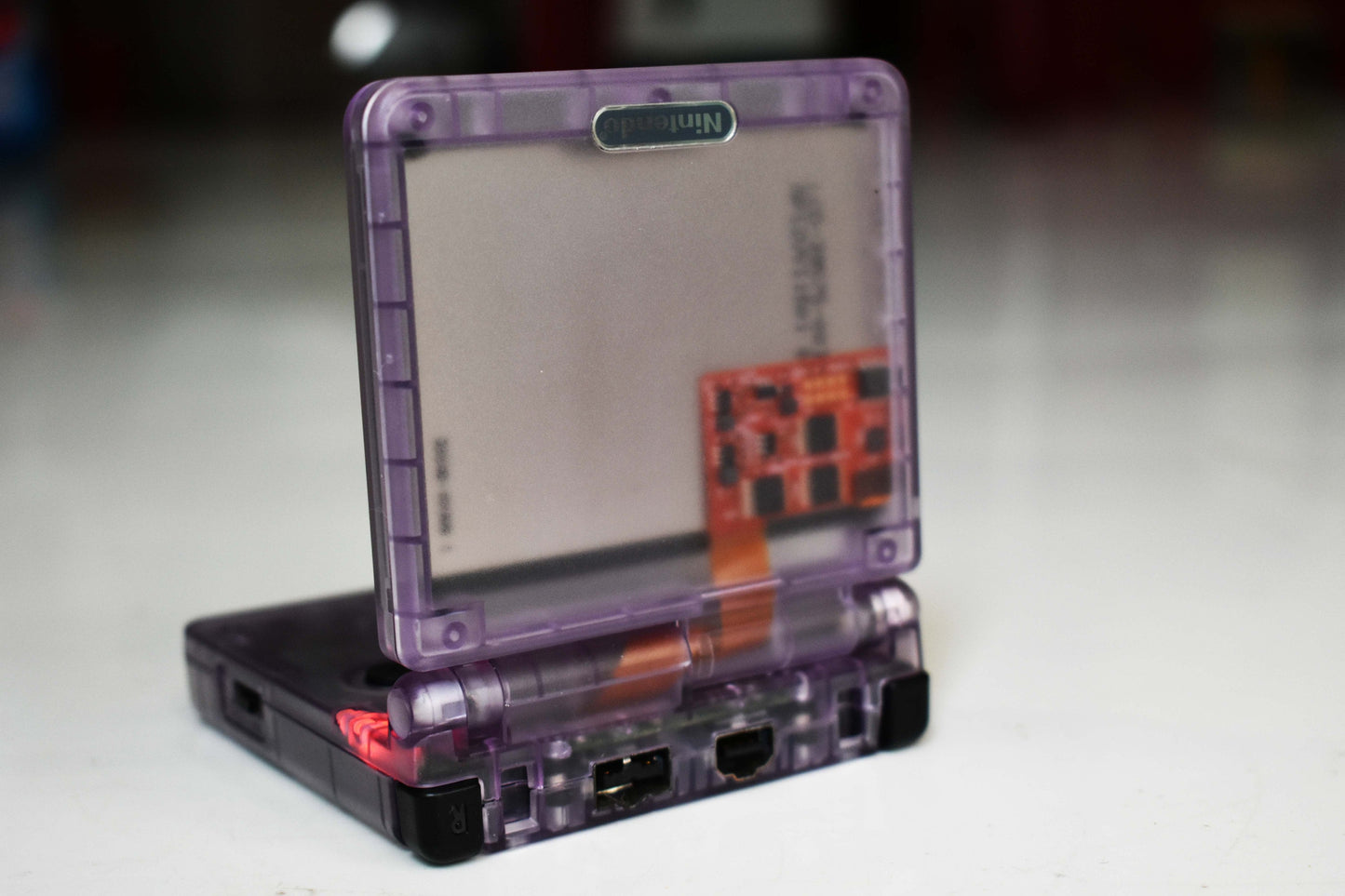 Backlit IPS GBAsp Mod Nintendo GameBoy Advance SP Atomic Purple