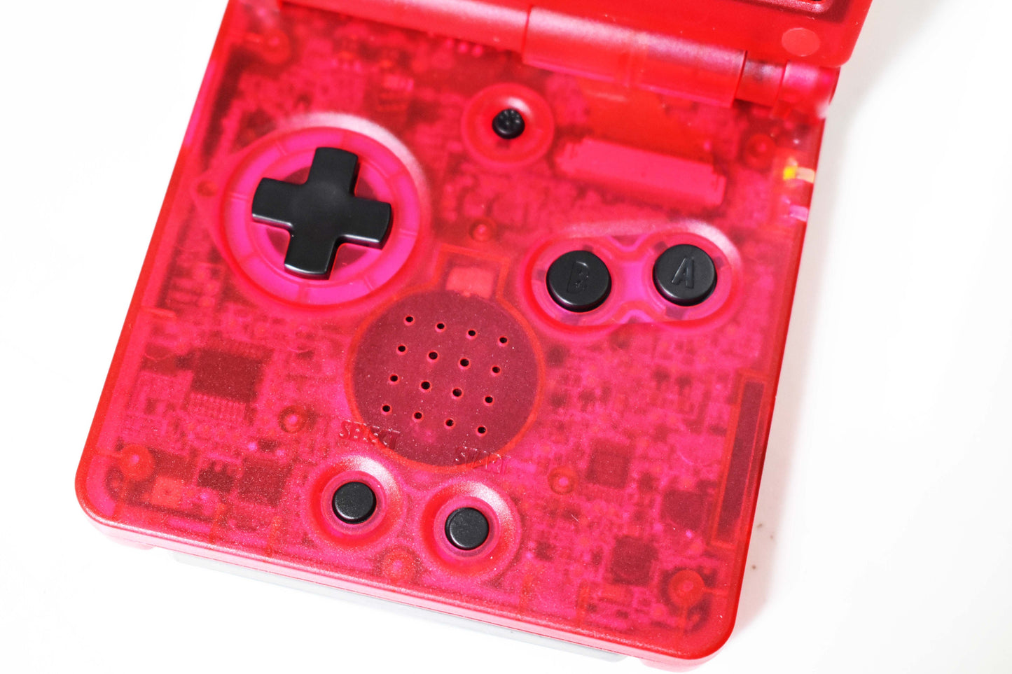 Backlit IPS GBAsp Mod Nintendo GameBoy Advance SP Fuchsia Red