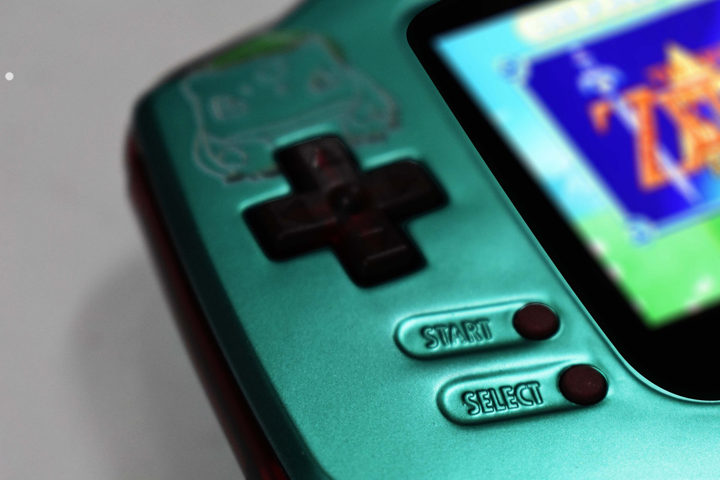 Extra Mods And IPS Backlit LCD GBA Mod Nintendo GameBoy Advance Bulbasaur Edition