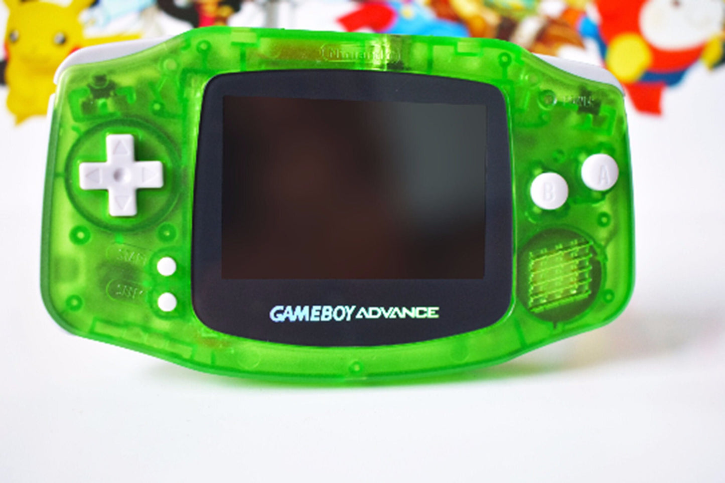 Extra Mods And IPS Backlit LCD GBA Mod Nintendo GameBoy Advance Clear Green