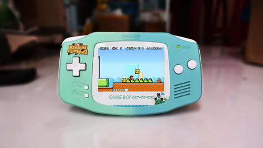 Extra Mods And IPS Backlit LCD GBA Mod Nintendo GameBoy Advance Animal Crossing Edition