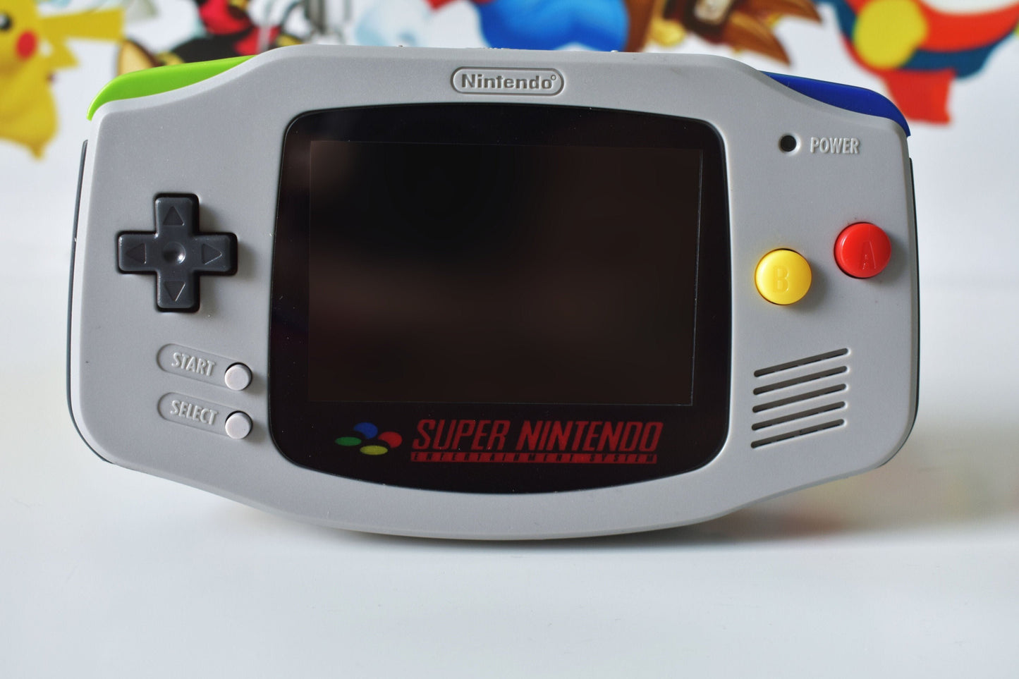 Extra Mods IPS Backlit LCD GBA Nintendo Game Boy Advance Super Nintendo Edition