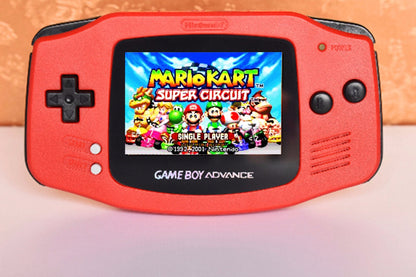 Extra Mods IPS Backlit LCD GBA Nintendo Game Boy Advance Watermelon Red