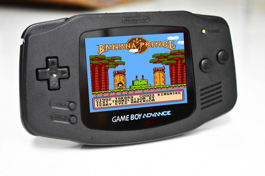 Extra Mods And IPS Backlit LCD GBA Mod Nintendo GameBoy Advance All Black