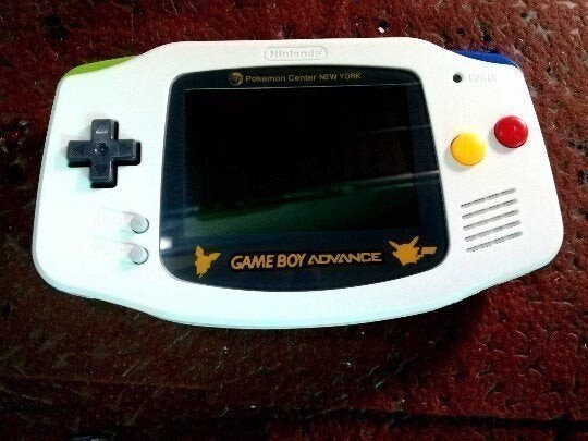 Extra Mods IPS Backlit LCD GBA Nintendo Game Boy Advance Pokemon New York Center White