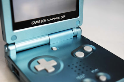 Backlit IPS GBAsp Mod Nintendo GameBoy Advance SP Pearl Blue