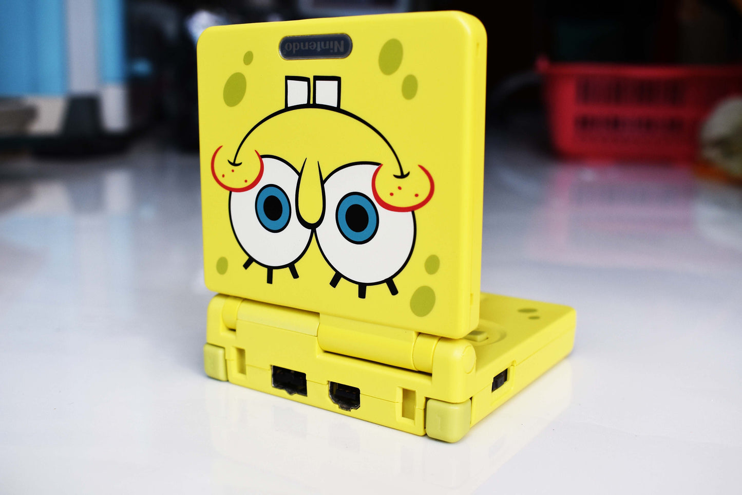 Backlit IPS GBAsp Mod Nintendo GameBoy Advance SP Spongebob