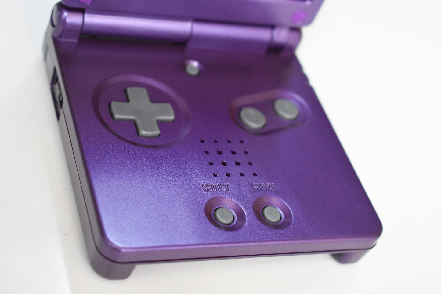 Backlit IPS GBAsp Mod Nintendo GameBoy Advance SP Metallic Purple