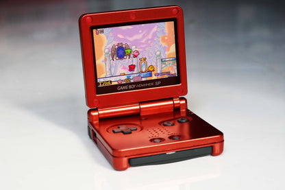 Backlit IPS GBAsp Mod Nintendo GameBoy Advance SP Fire Red