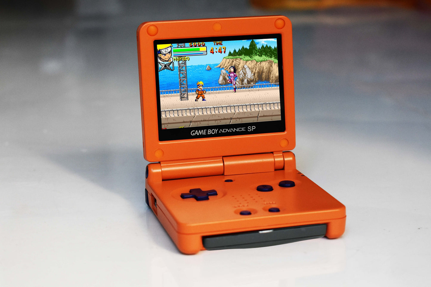 Backlit IPS GBAsp Mod Nintendo GameBoy Advance SP Naruto