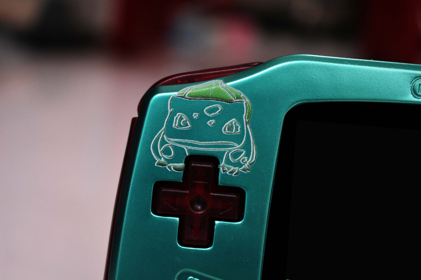 Extra Mods And IPS Backlit LCD GBA Mod Nintendo GameBoy Advance Bulbasaur Edition