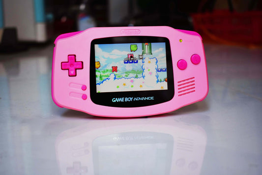 Extra Mods And IPS Backlit LCD GBA Mod Nintendo GameBoy Advance Kirby Pink