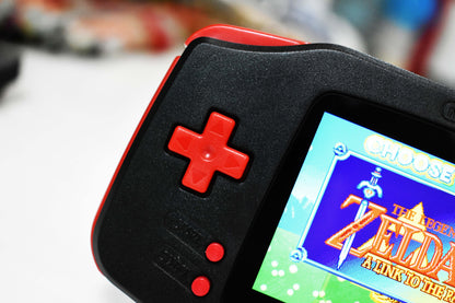 Extra Mods And IPS Backlit LCD GBA Mod Nintendo GameBoy Advance Black Shell Red Buttons