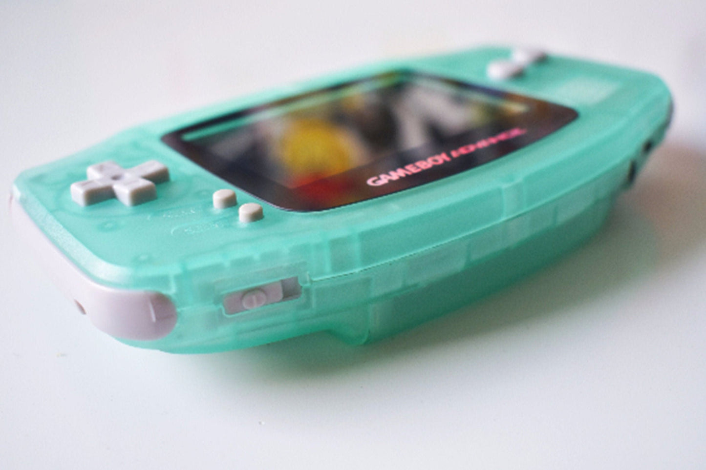 Extra Mods IPS Backlit LCD GBA Nintendo Game Boy Advance Turquoise Glow In Dark