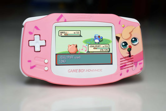 Extra Mods And IPS Backlit LCD GBA Mod Nintendo GameBoy Advance Jiggly Puff Singing