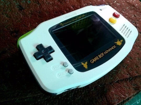 Extra Mods IPS Backlit LCD GBA Nintendo Game Boy Advance Pokemon New York Center White