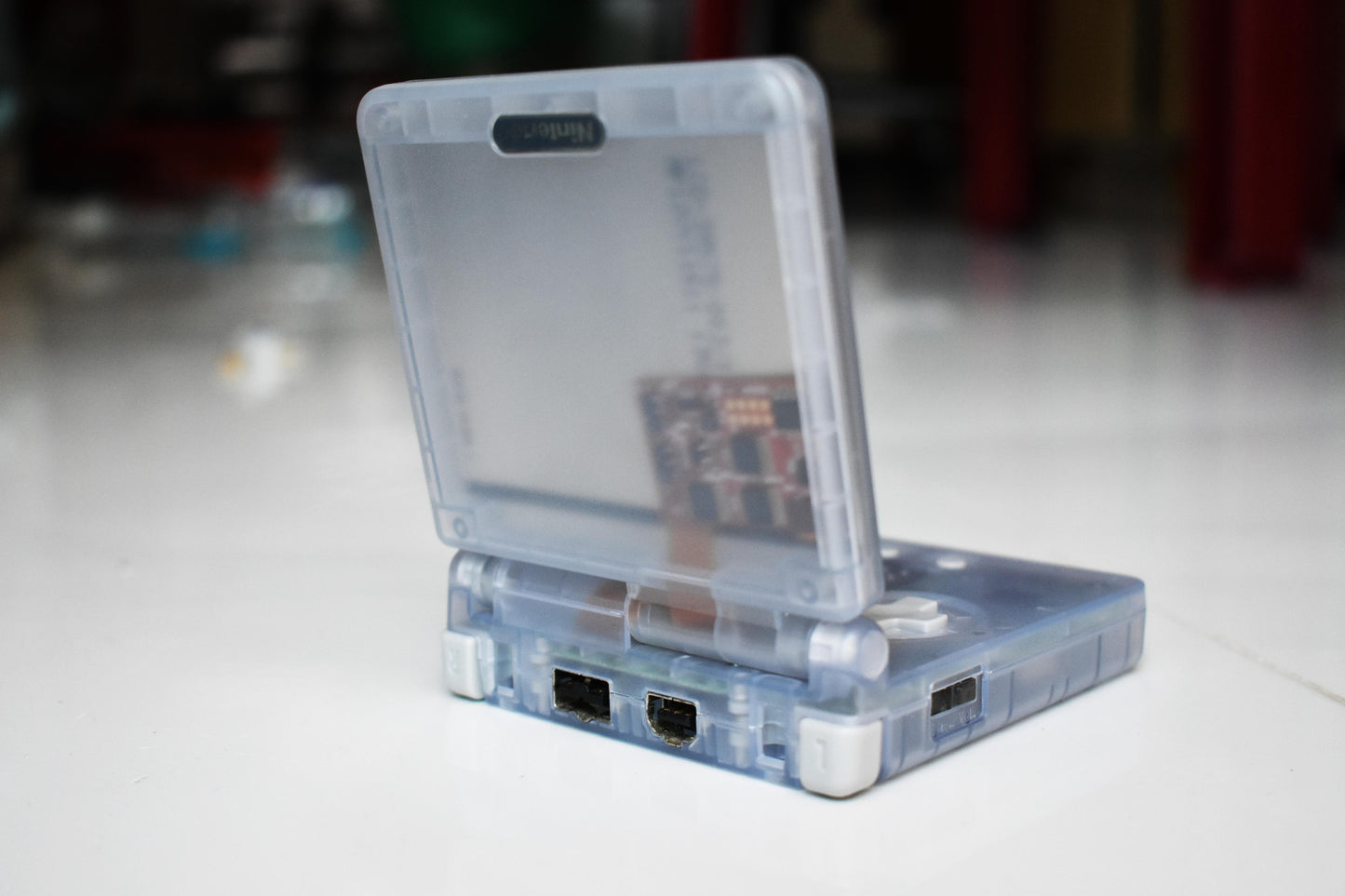 Backlit IPS GBAsp Mod Nintendo GameBoy Advance SP Glacier