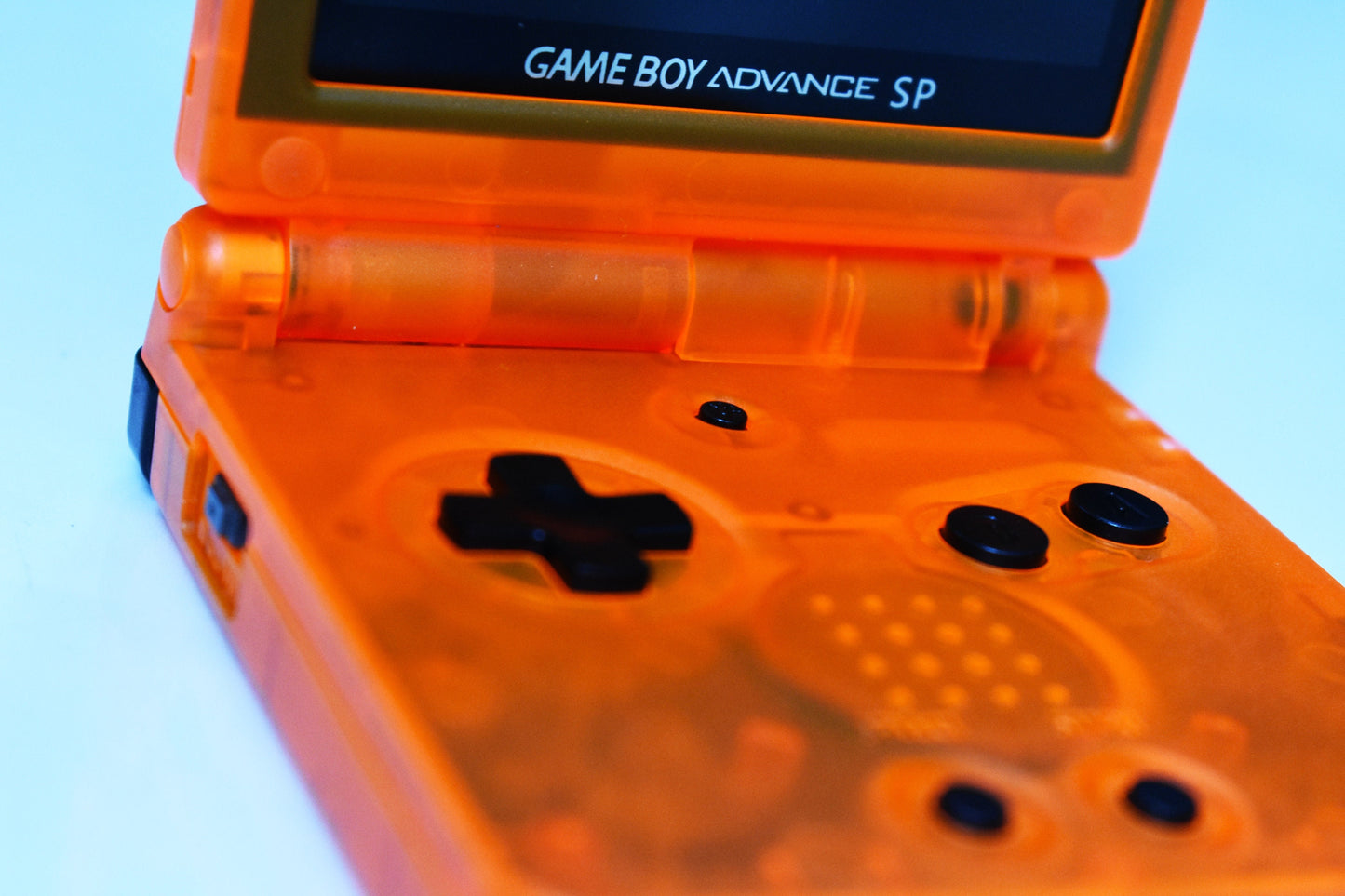 Backlit IPS GBAsp Mod Nintendo GameBoy Advance SP Translucent Orange