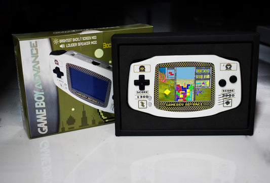 Extra Mods IPS Backlit LCD GBA Nintendo Game Boy Advance Tetris