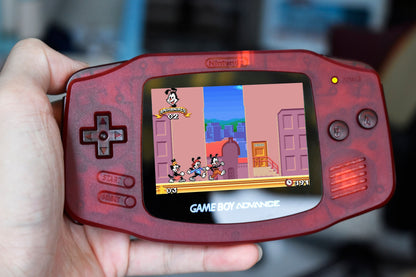 Extra Mods IPS Backlit LCD GBA Nintendo Game Boy Advance Translucent Red