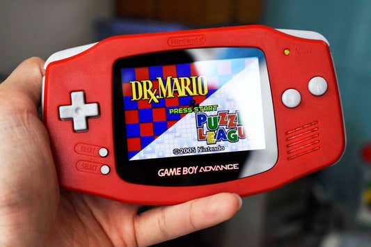 Extra Mods IPS Backlit LCD GBA Nintendo Game Boy Advance Watermelon Red