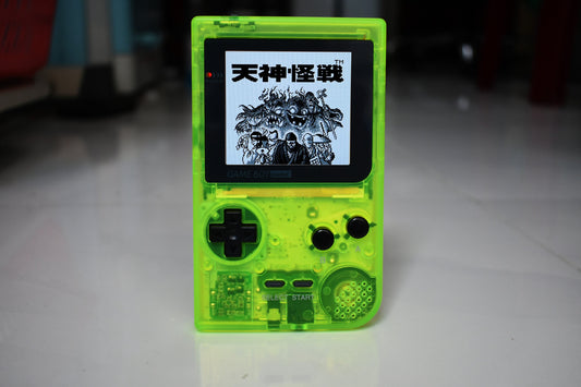 Game Boy Pocket IPS OSD Mod Nintendo GBP Plus Extra Mods Clear Neon Green