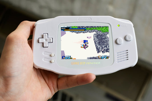 Extra Mods IPS Backlit LCD GBA Nintendo Game Boy Advance Pure White