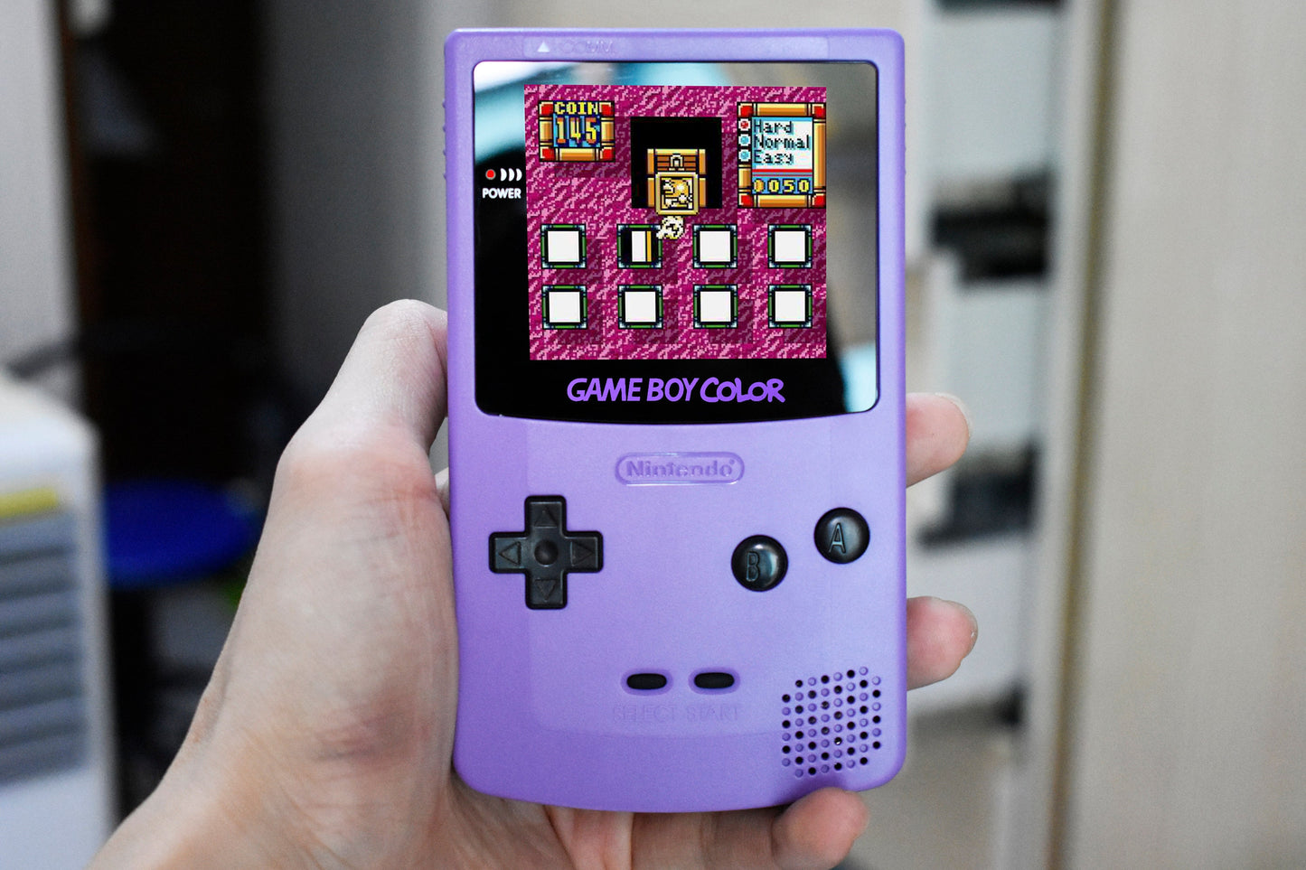 Funnyplaying Retro Pixel IPS Q5 Game Boy Color With Laminated Lens Nintendo GBC Plus Extra Mods Purple Orchid