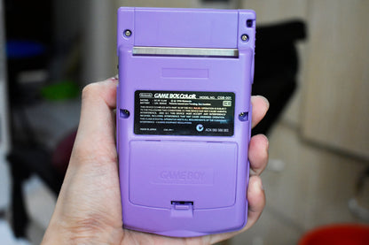 Funnyplaying Retro Pixel IPS Q5 Game Boy Color With Laminated Lens Nintendo GBC Plus Extra Mods Purple Orchid