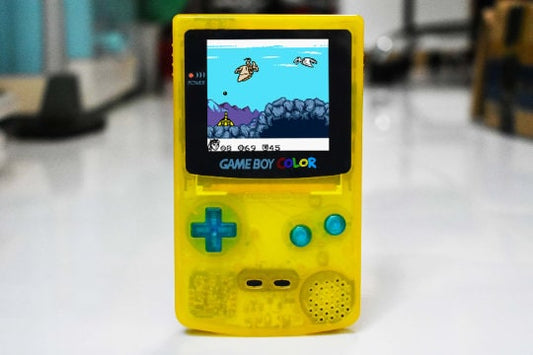 Retro Pixel IPS Q5 Game Boy Color Nintendo GBC Plus Extra Mods Lemon Yellow